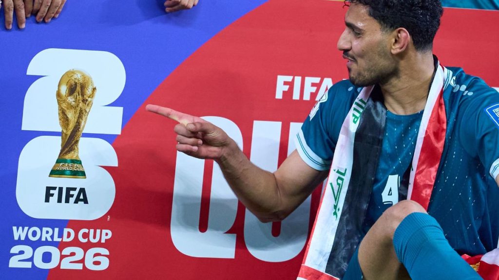Un jugador iraquí celebra su pase al Mundial 2026. Foto: Mexsport.