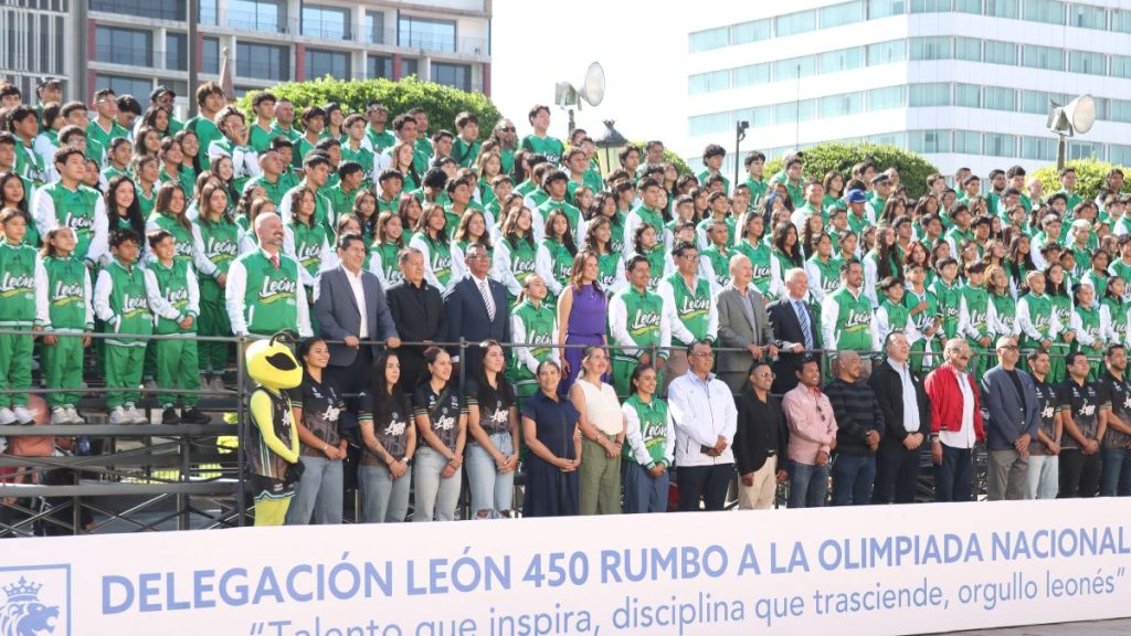 La delegación de León para la Olimpiada Nacional 2026. Foto: Mary Ochoa.