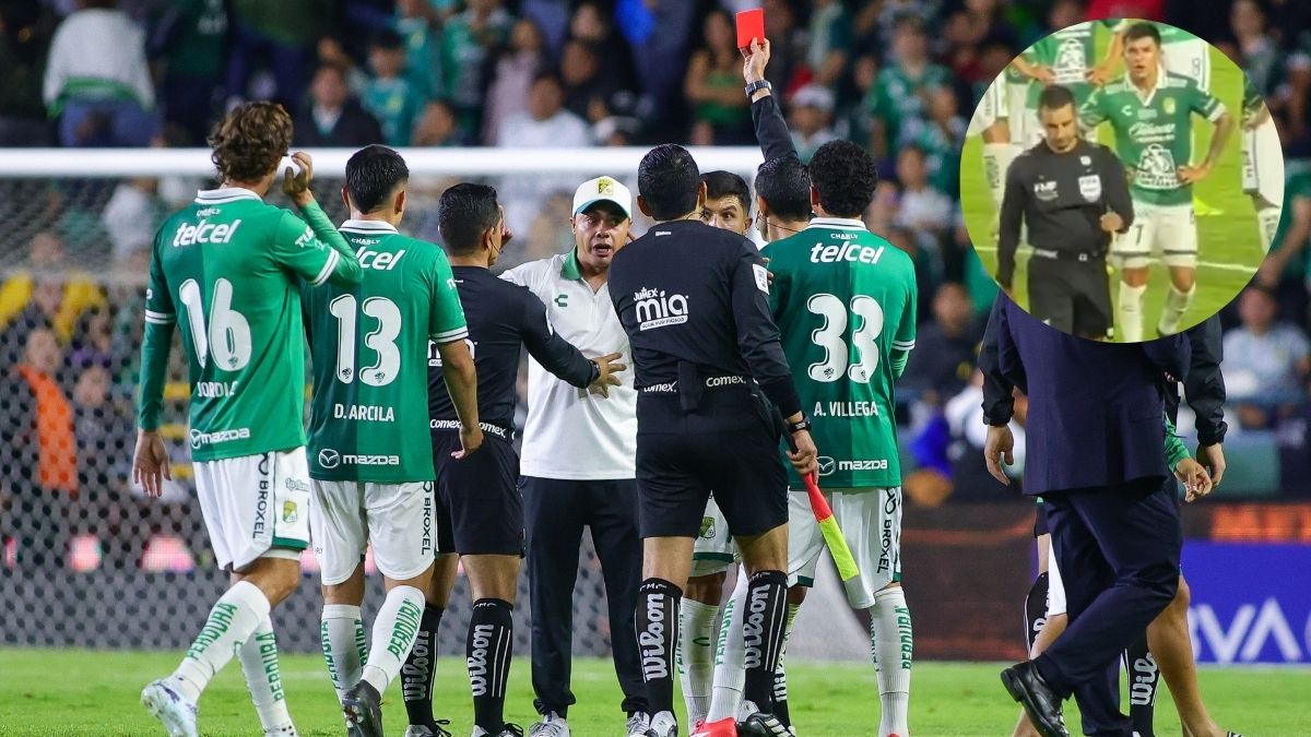 César Arturo Ramos expulsó a un integrante del cuerpo técnico del Club León. Foto: Mexsport.