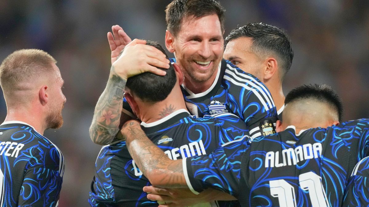 Leo Messi con la selección de Argentina. AP.