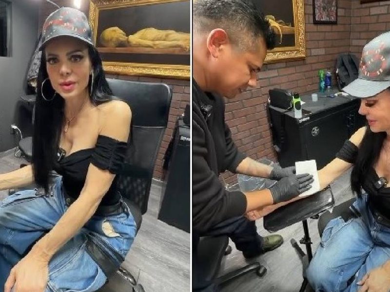Maribel Guardia muestra el proceso del tatuaje que se realizó en honor a su hijo Julián Figueroa