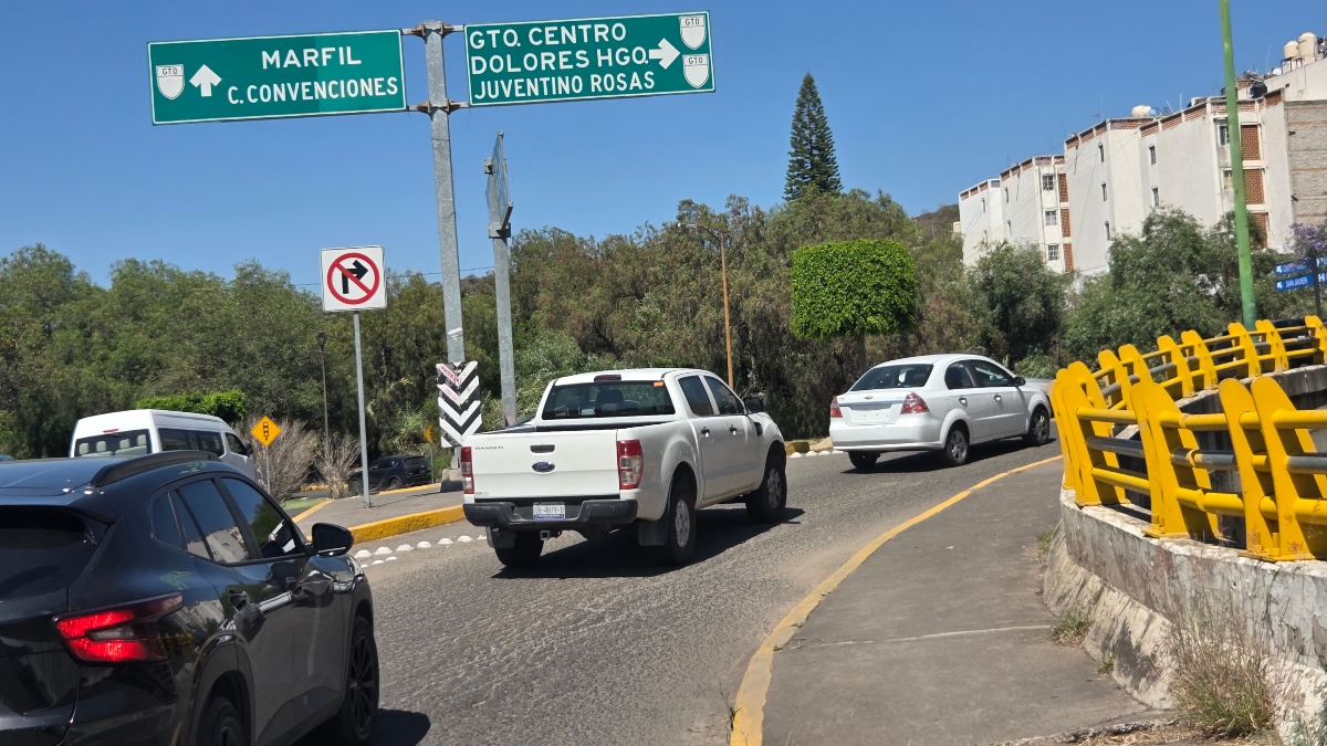 Obras viales en Guanajuato capital