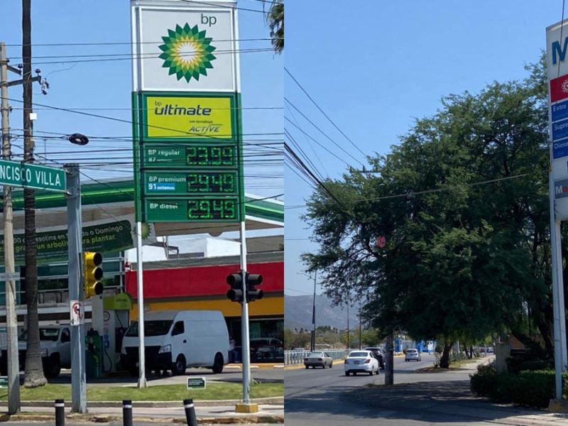El precio del diésel en León supera los topes oficiales de 28.30 pesos; la venden por arriba de 29