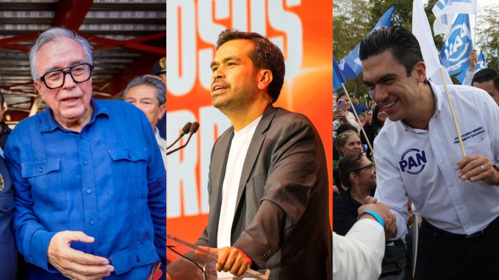 Rubén Rocha Jorge Álvarez Máynez y Jorge Romero Herrera