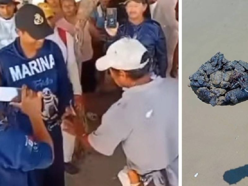Exhiben ante Marina abandono de chapopote en Veracruz