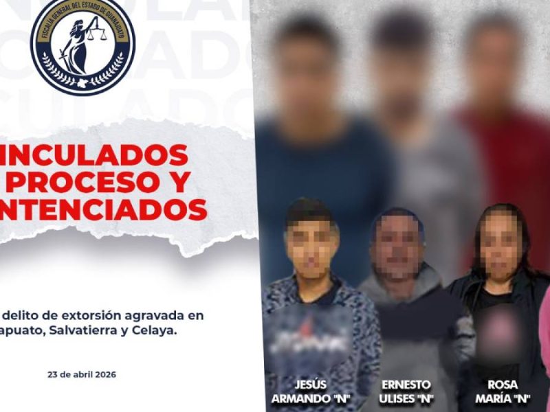 Desarticulan banda de extorsionadores en Guanajuato; operaban en Celaya, Irapuato y Salvatierra