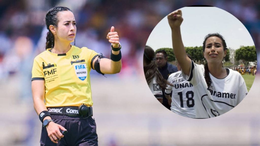 Katia Itzel desata polémica en redes por presunto favoritismo a Pumas frente a Mazatlán - Foto: Mexsport y captura.