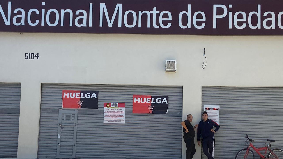huelga en Monte de Piedad