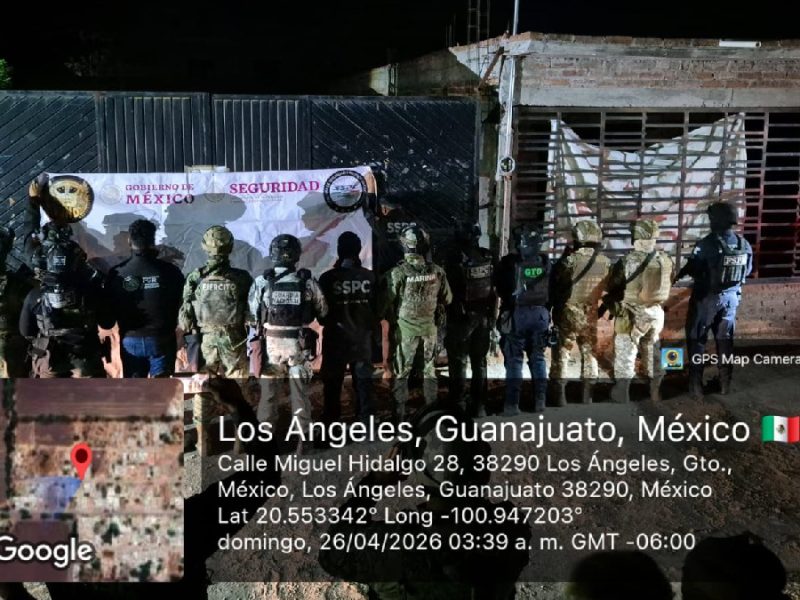 Aseguran inmueble, armas y equipo táctico en comunidad de Villagrán