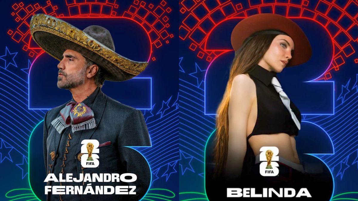 Alejandro Fernández y Belinda cantarán antes del primer juego del Mundial. FIFA.
