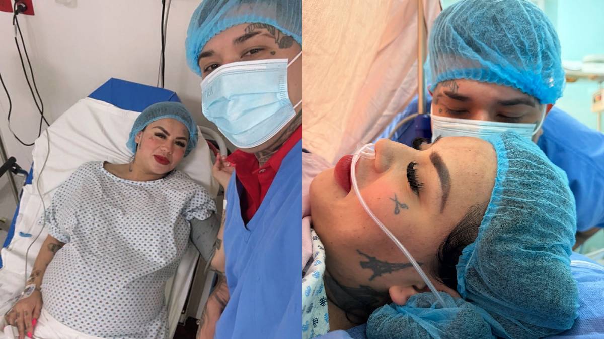 Mona y Geros en el hospital por cesárea