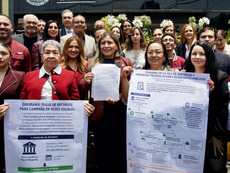 Denuncia Morena de Nuevo León ante FGR a Samuel García por presunto desvío de recursos