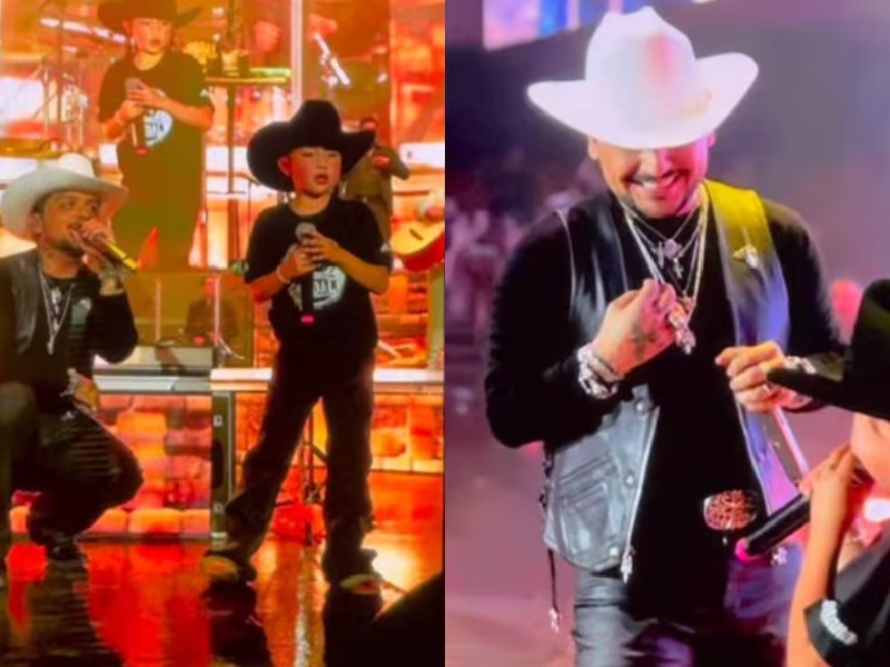 Nodal canta con niña en Chile y la sorpresa final involucra a Ángela Aguilar: ¡Te amo Christian!