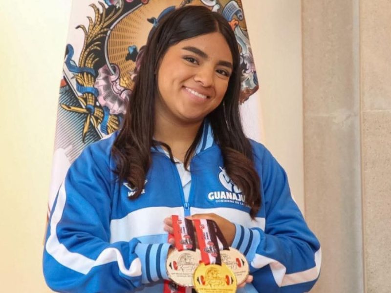 Joseline López gana tres medallas de oro en la halterofilia de la Olimpiada Nacional