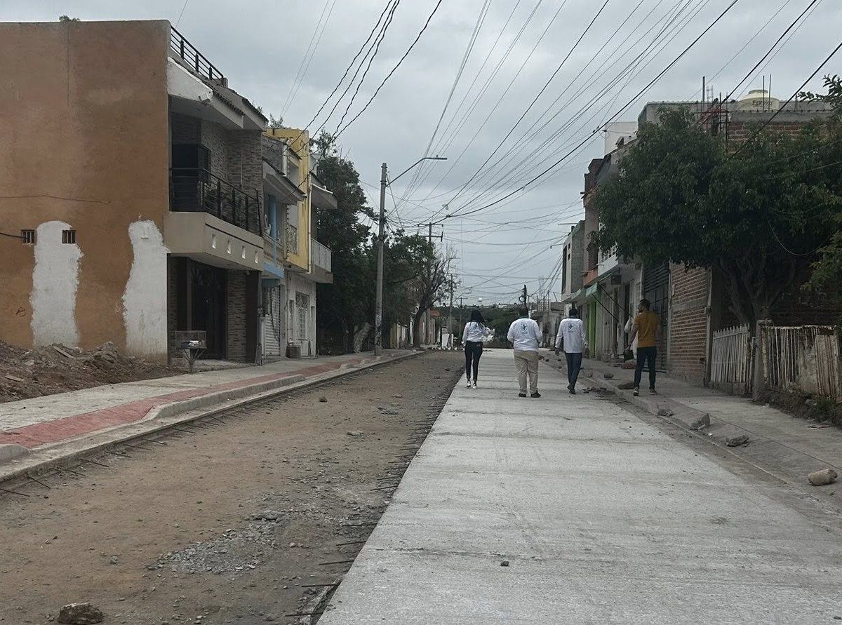 Pavimentación de calles a través del FIDOC. Foto FIDOC León