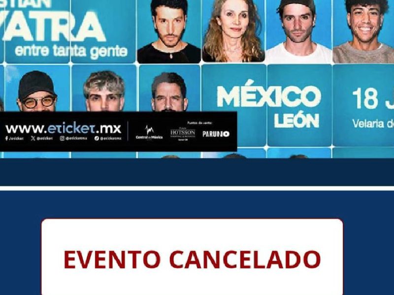 Cancelan fecha de Sebastián Yatra en León sin explicación oficial