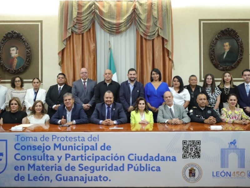 Toman protesta a nuevo consejo de seguridad pública en León; buscan fortalecer prevención de delitos