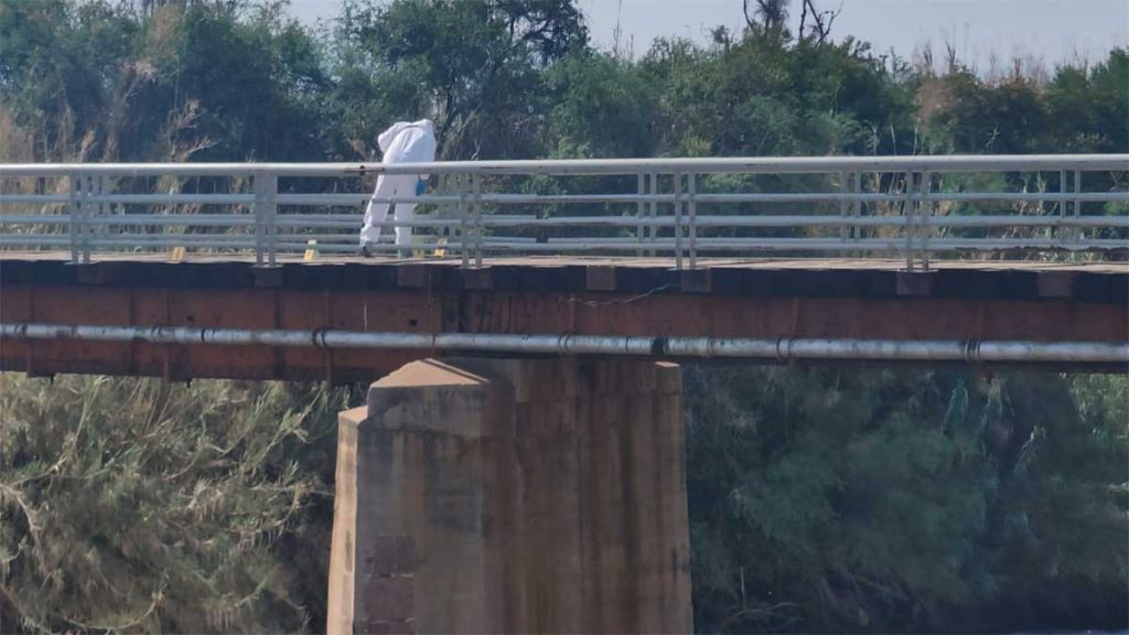 cuerpo en el río Laja
