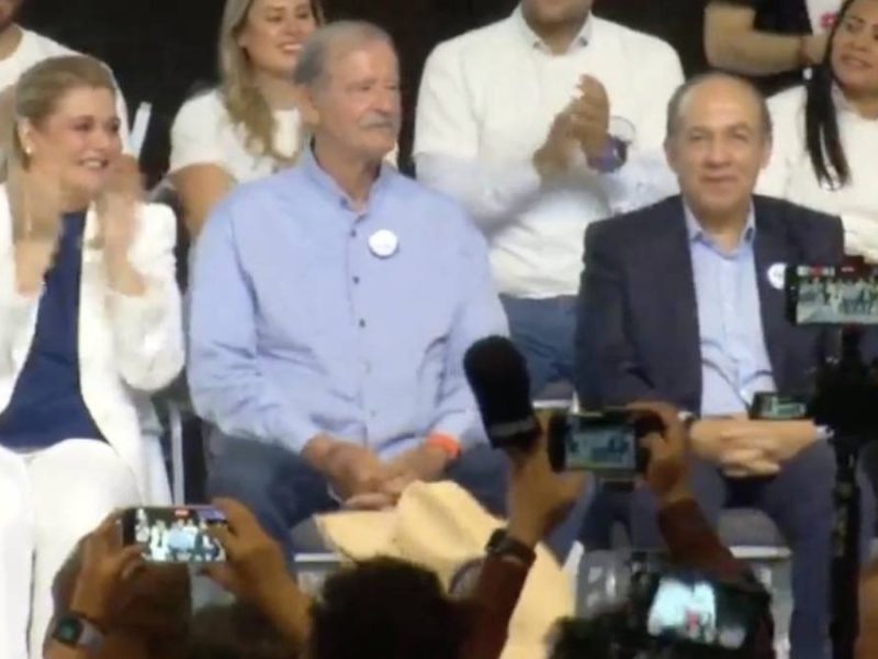 Reúne Maru Campos a Vicente Fox y Felipe Calderón en Chihuahua ante acusaciones