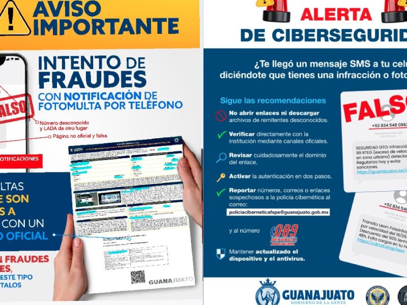 Alertan sobre falsos mensajes de texto por infracciones y fotoinfracciones