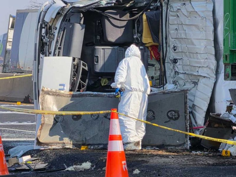 Tragedia en autopista: Muere chofer tras volcar su camión en la Aguascalientes-León