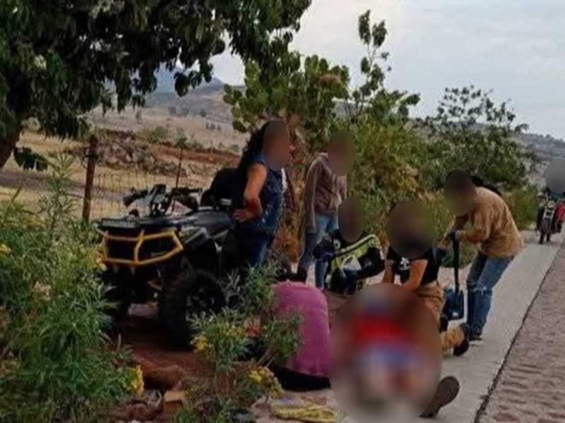 Hombre muere al viajar en su cuatrimoto, en Pénjamo