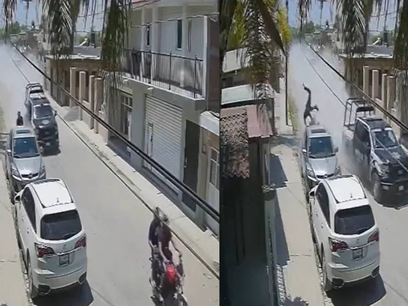 Video capta choque de motociclistas tras presunta persecución policial en San Francisco del Rincón
