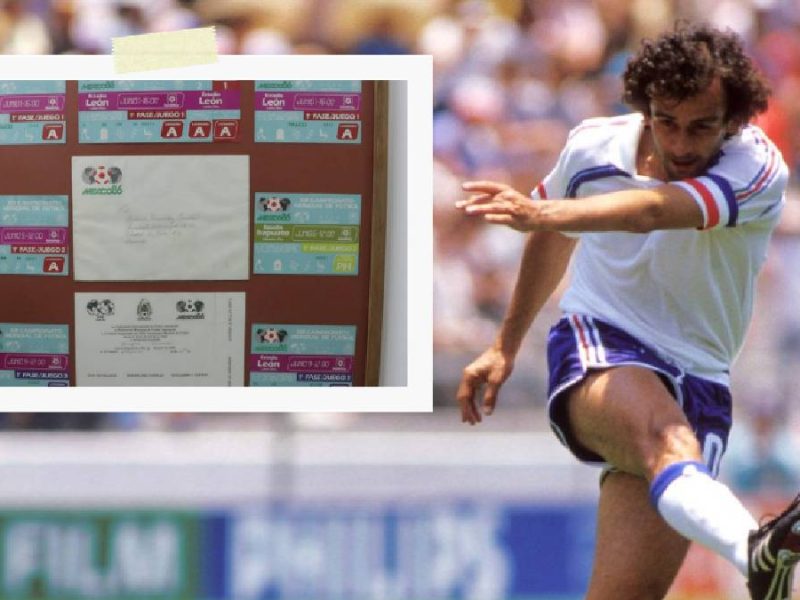 El Salón de la Fama “Pasión León” exhibe los boletos originales de Michel Platini en México 86