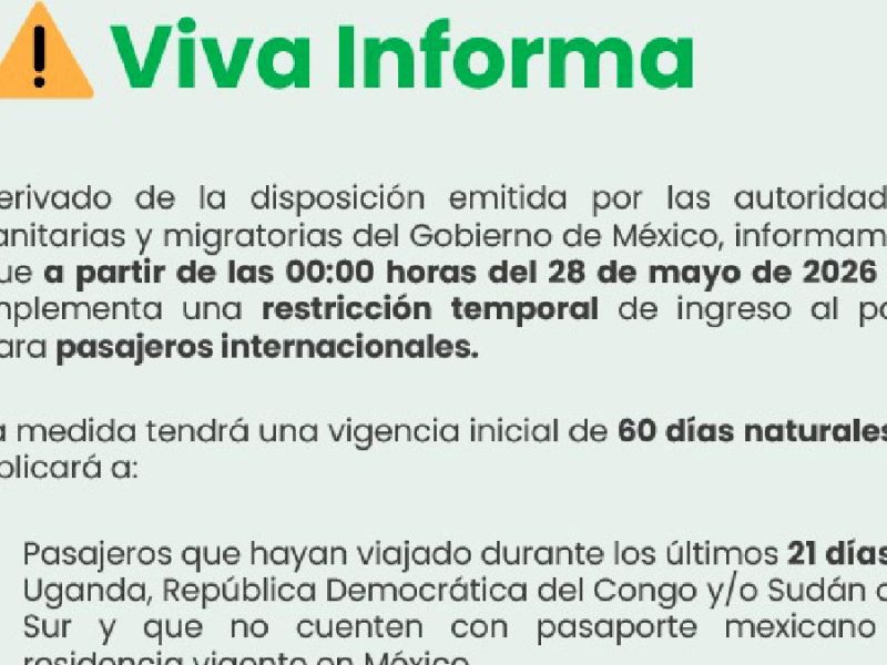 Imponen aerolíneas restricciones en México por ébola