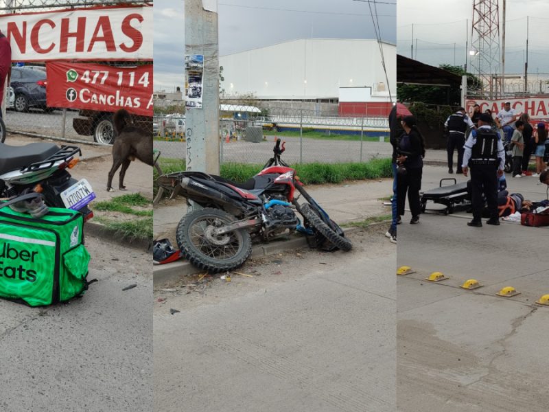Dos accidentes de motociclistas dejan cuatro heridos, dos graves en León