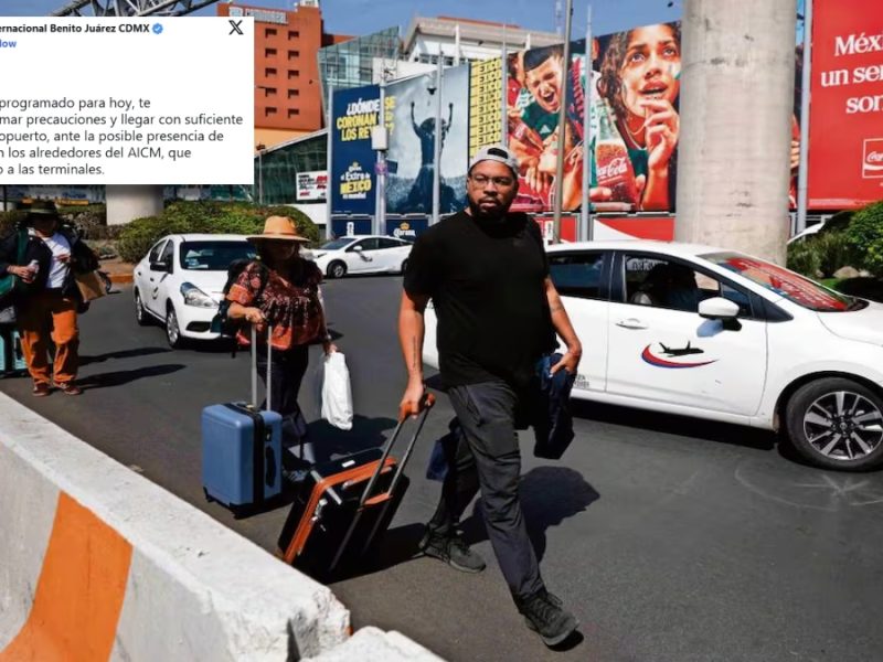 ¿Vas al aeropuerto de CDMX? Alertan toma de la CNTE; darán acceso solo a viajeros