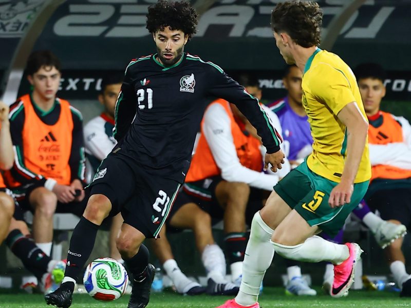 César Chino Huerta en un amistoso rumbo al Mundial 2026. MexSport.