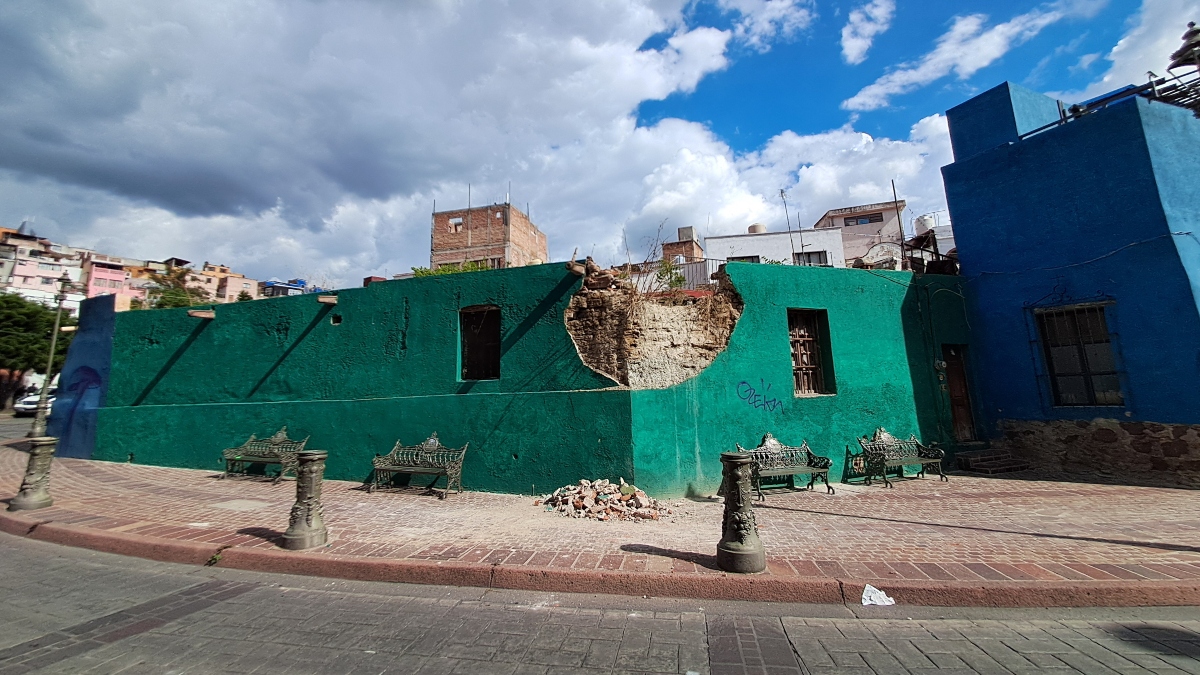 Colapso de casas en Guanajuato capital