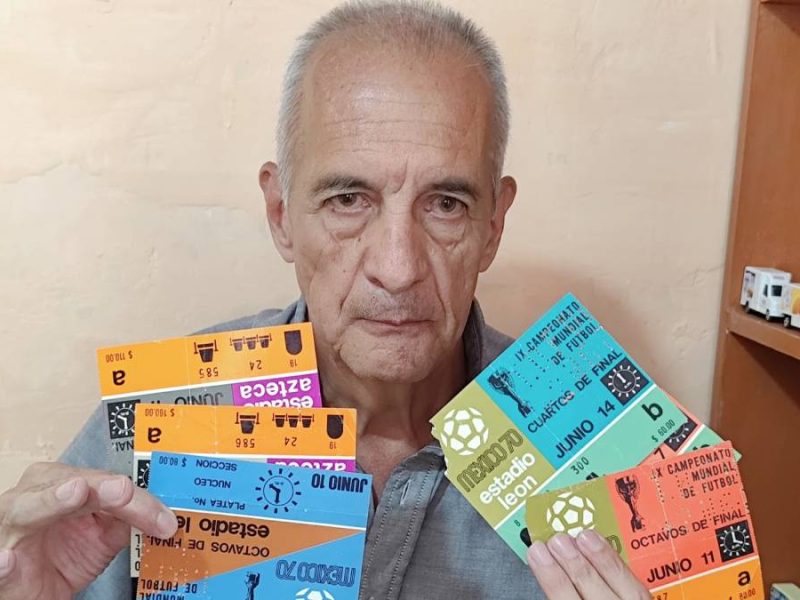 Los boletos del Mundial de 1970 que aún se conservan en León