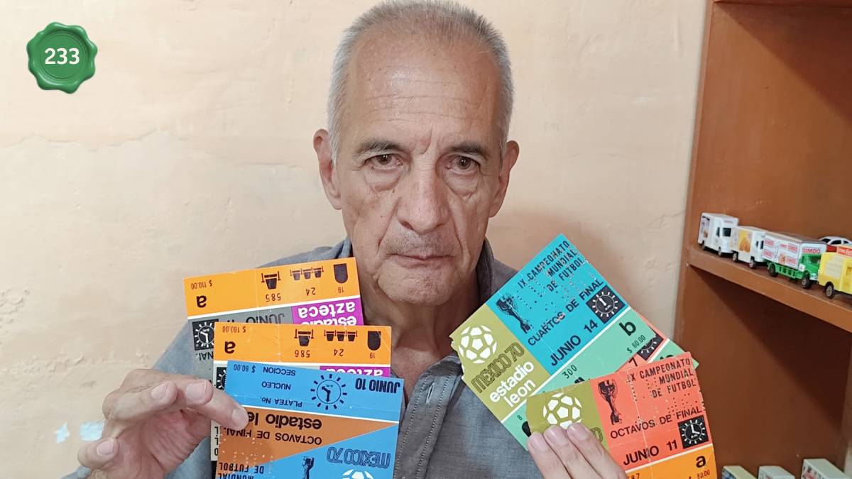 Los boletos del Mundial de 1970 que aún se conservan en León