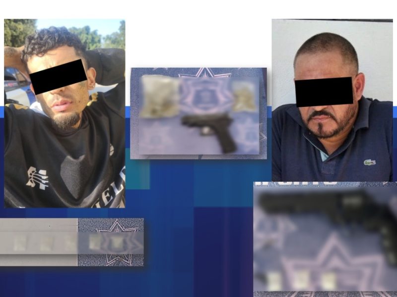 Caen dos menores y dos adultos con drogas y armas; serían asaltantes de tiendas