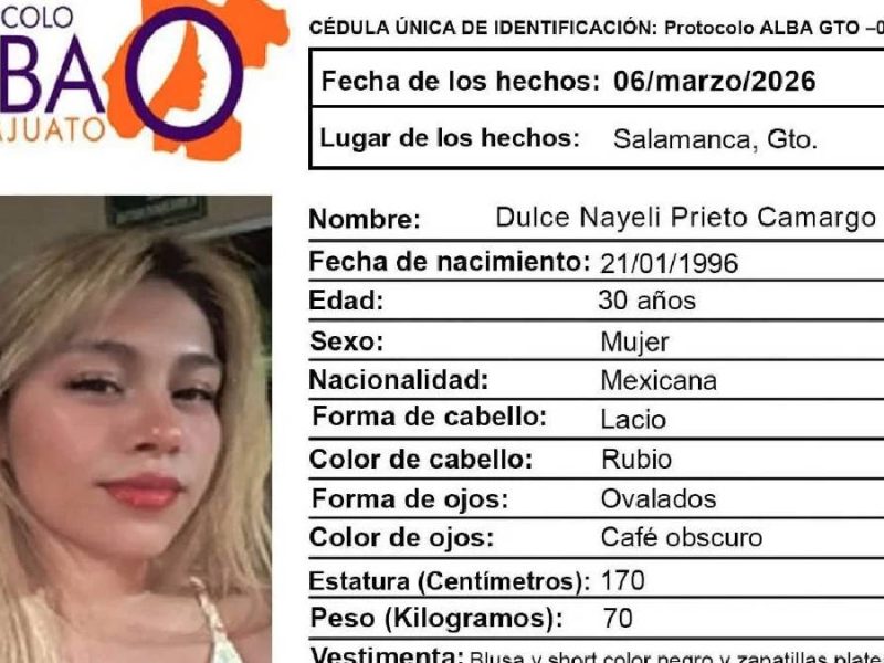 Triste final: Hallan sin vida a Dulce Nayeli tras tres meses desaparecida en Salamanca
