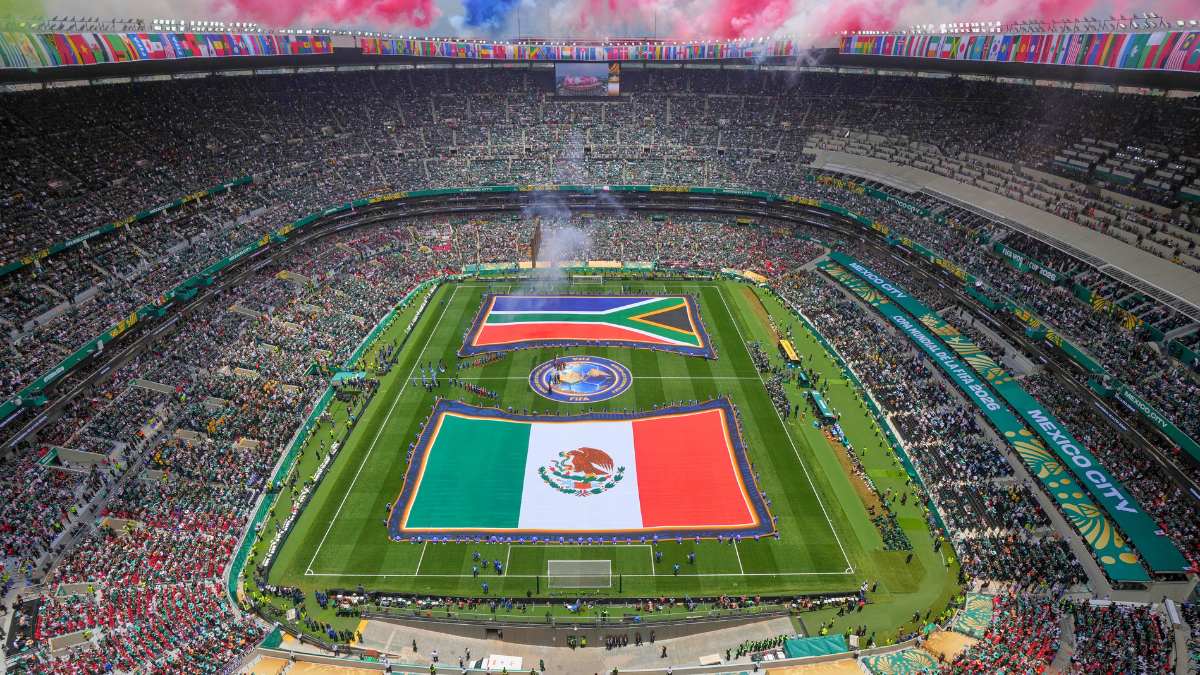 El Estadio Azteca en la inauguración del Mundial 2026. AP.