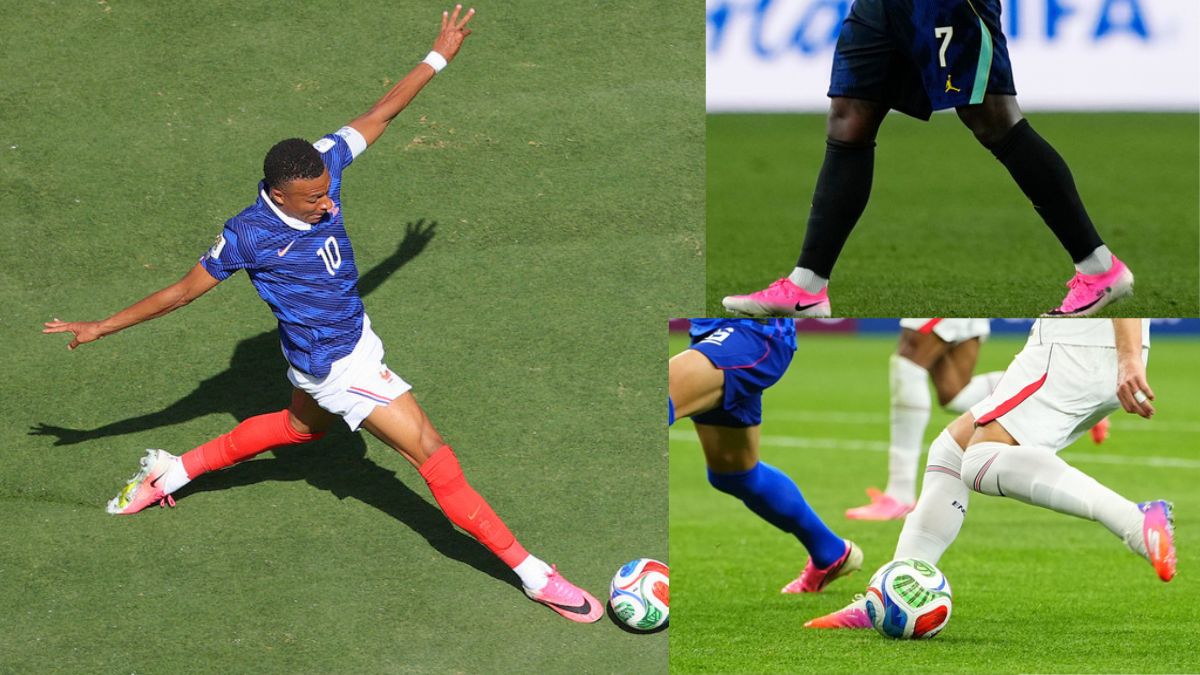 Estrellas del Mundial usan tachones rosas. AP.