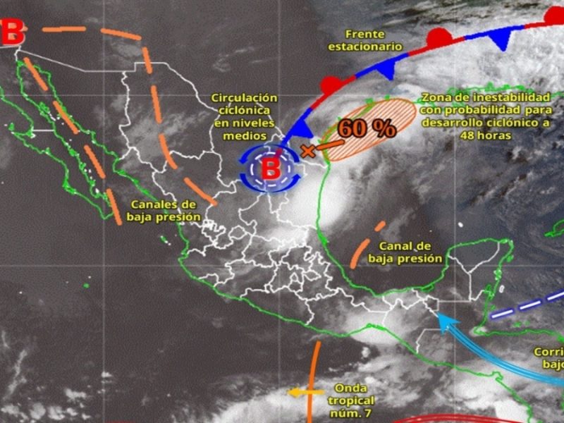 Alertan lluvia intensa en NL y Tamaulipas por nuevo ciclón; en Guanajuato habrá chubascos