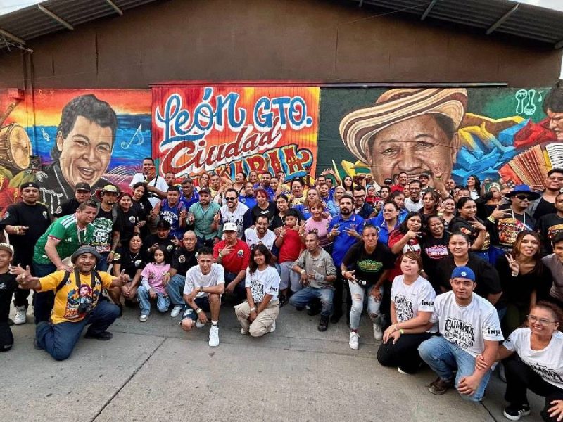 León presume su identidad sonidera con el mural “Ciudad Cumbia”; preparan festival en la Velaria de la Feria