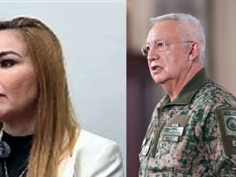 “Chocan” diputada Paola Gárate y el secretario de Defensa, Ricardo Trevilla luego de las amenazas a la legisladora de Sinaloa