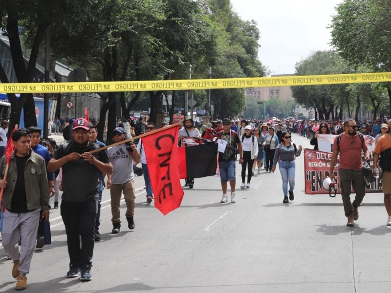 Lleva CNTE a ‘tiempos extra’ amago para boicotear inicio de Mundial; mantiene plantón en CDMX
