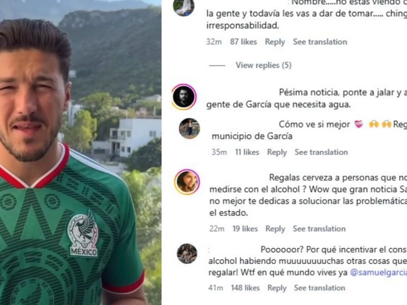 Da Samuel García cerveza gratis por Mundial; critican promueva consumo, aumenta violencia familiar y comunitaria