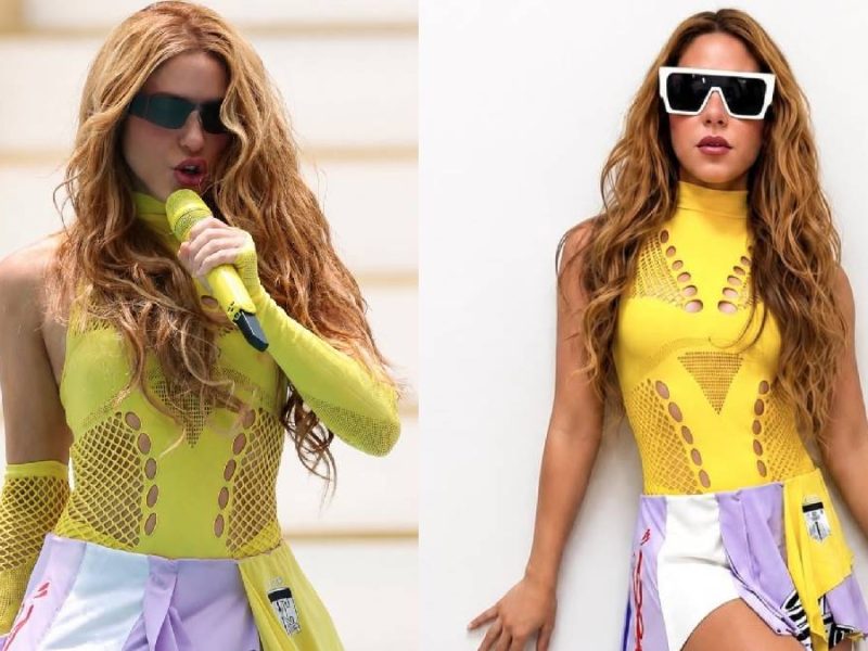 Shakira presume su look mundialista y se enamora de los tonos lila y amarillo