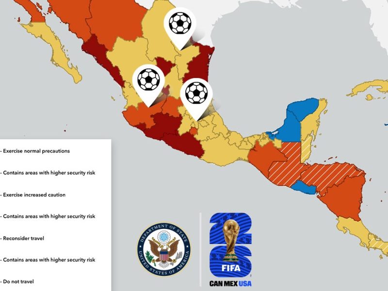 Ante el Mundial EU emite alerta de viaje a México; a Guanajuato lo considera en “Reconsidere viajar”