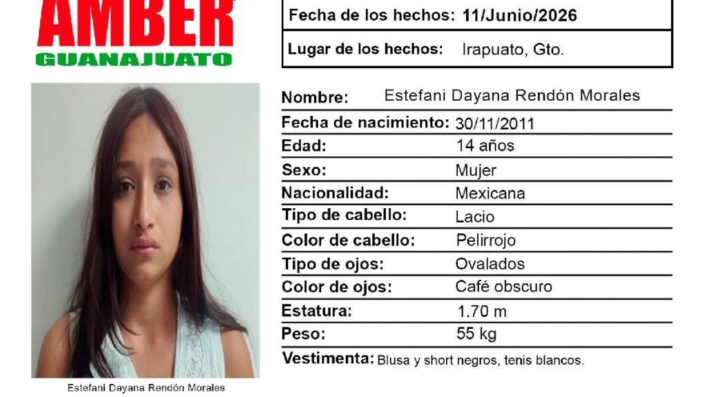 Buscan a jovencita de 14 años que desapareció en Irapuato