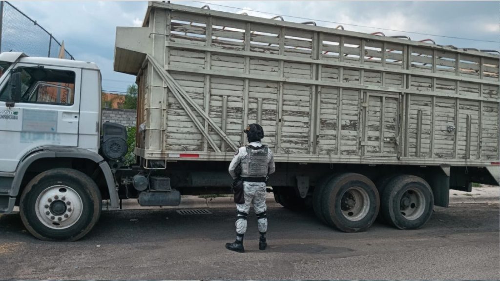 camión con reporte de robo