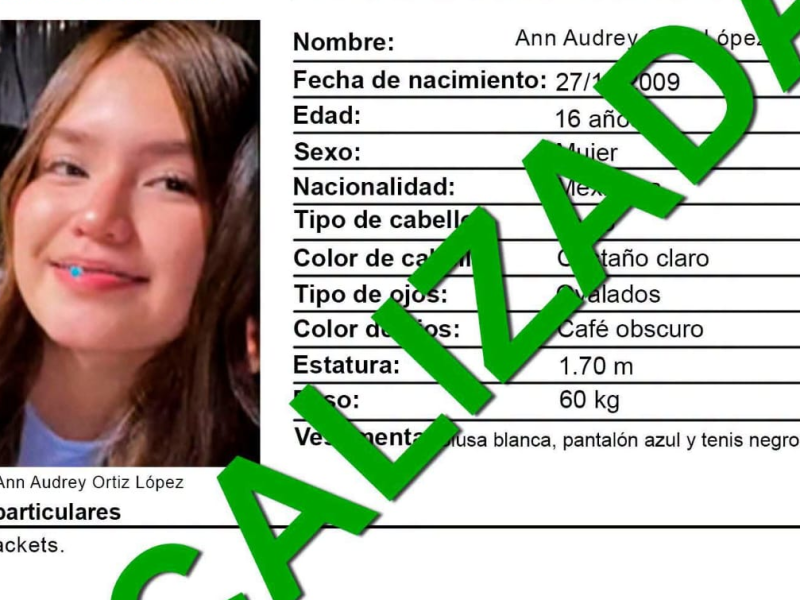 Activan Amber en Irapuato: Localizan a Ann Audrey Ortiz López