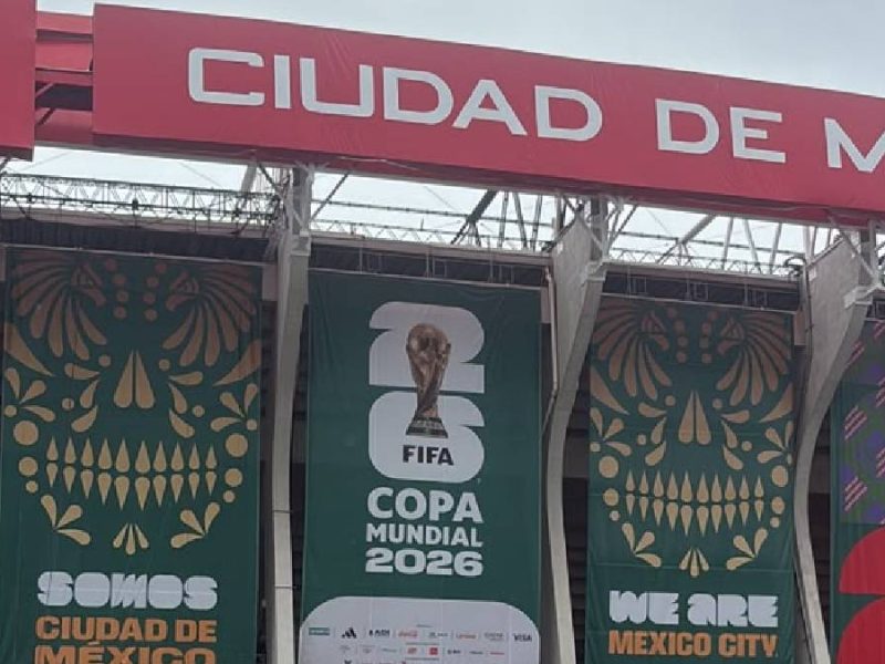 Estadio Ciudad de México se viste de gala: aparecen los primeros diseños del Mundial 2026 al exterior
